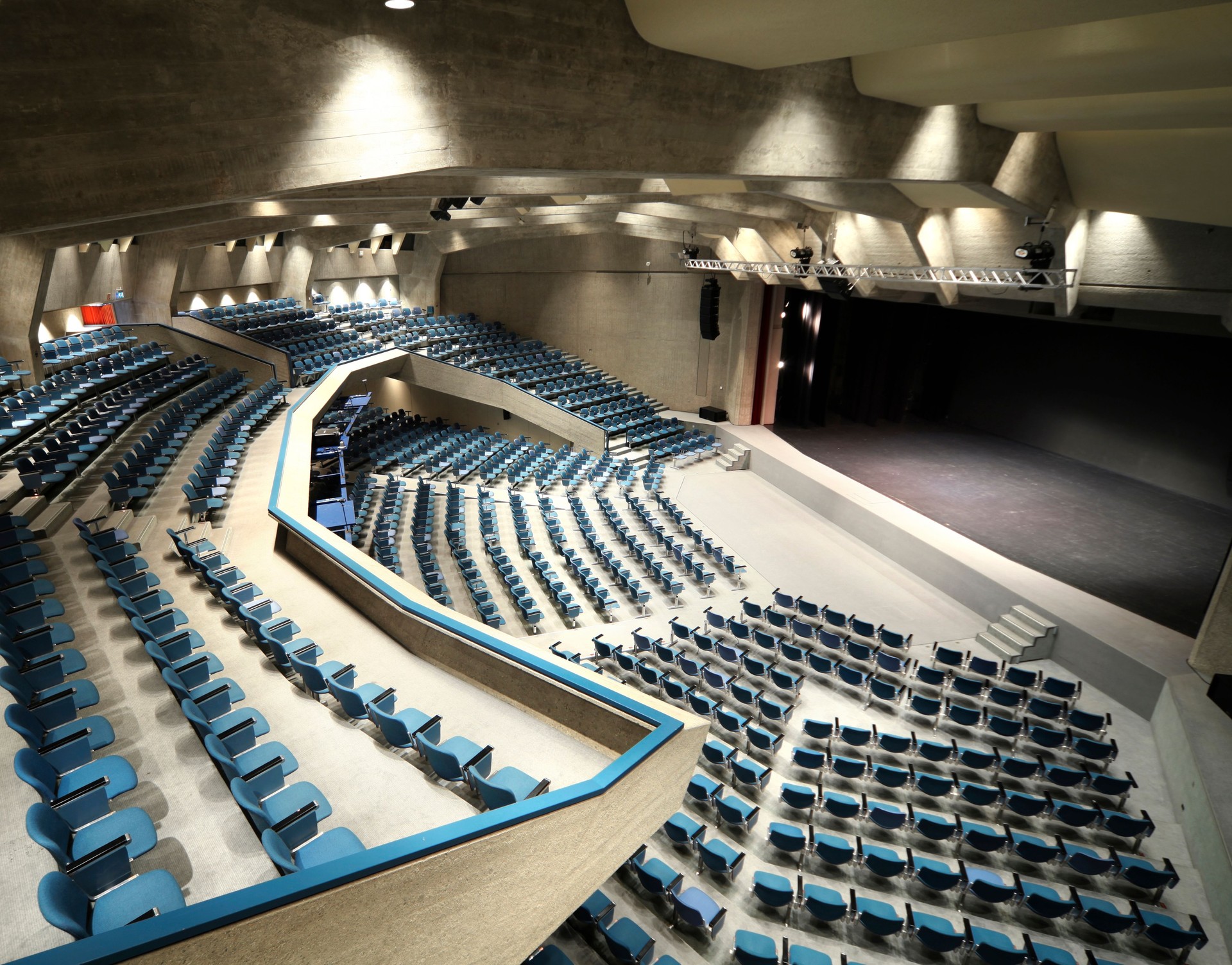 Interior of big and modern conference hall